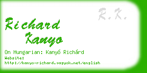 richard kanyo business card